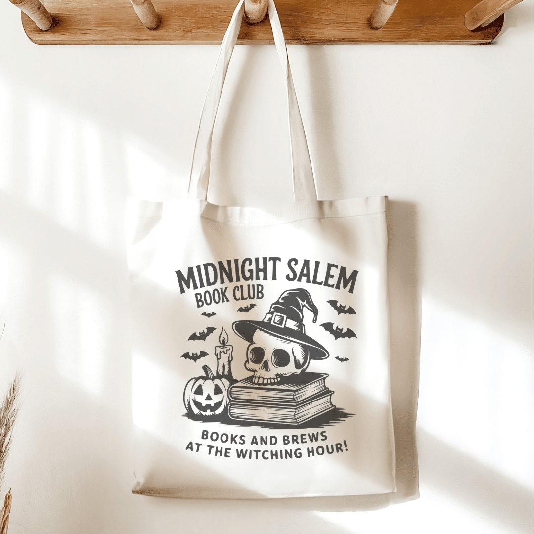 Midnight Salem Book Club Sublimated Canvas Tote Bag - Starry Skies Austin