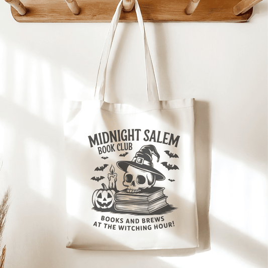Midnight Salem Book Club Sublimated Canvas Tote Bag - Starry Skies Austin