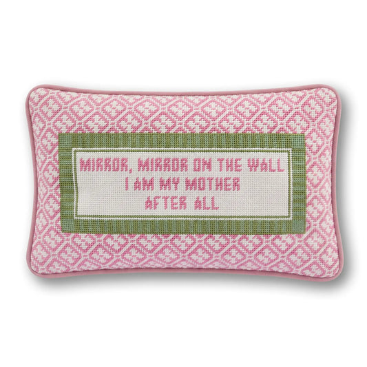 Mirror Mirror Needlepoint Pillow - Starry Skies Austin