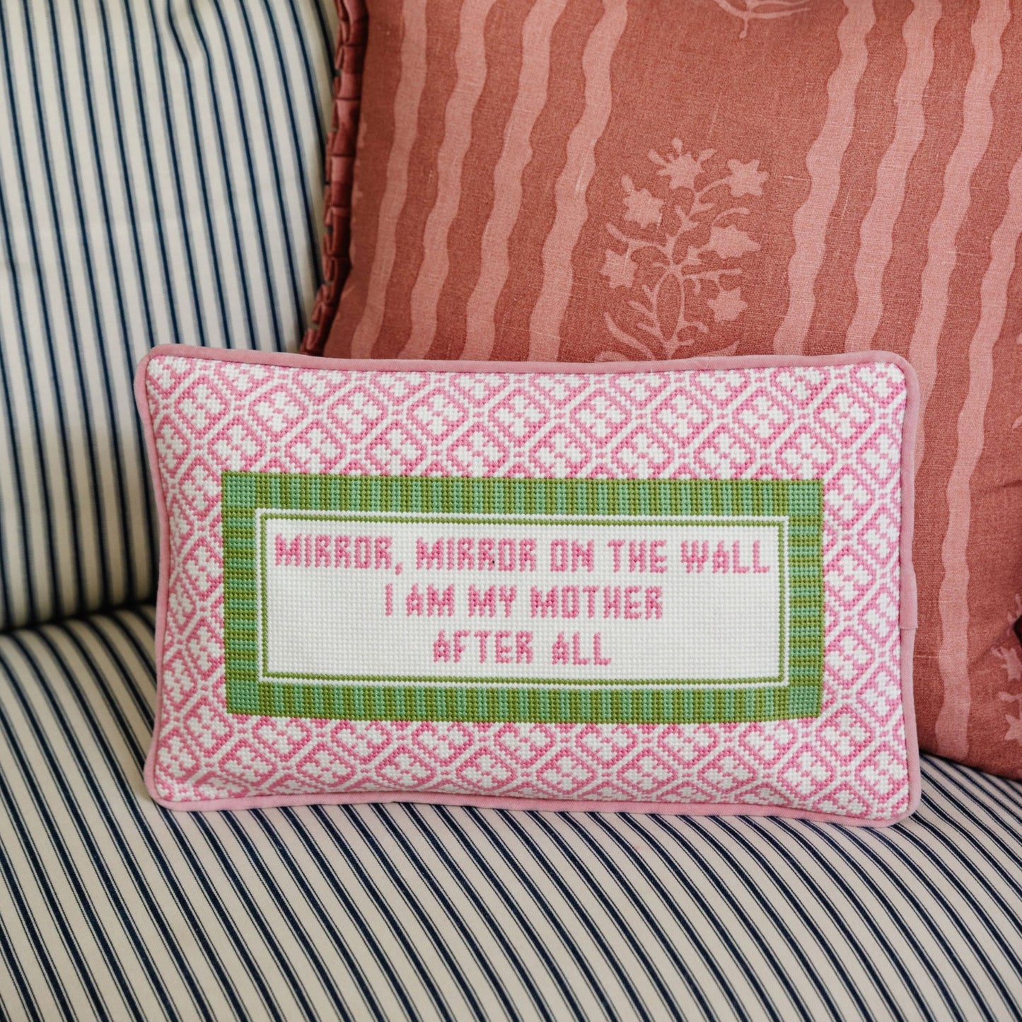 Mirror Mirror Needlepoint Pillow - Starry Skies Austin