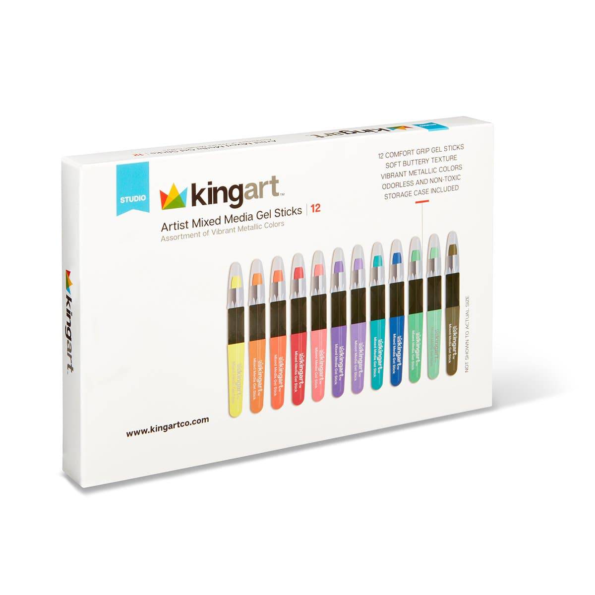 Mixed Media Gel Stick Crayons - 12 Metallic Colors - Starry Skies Austin