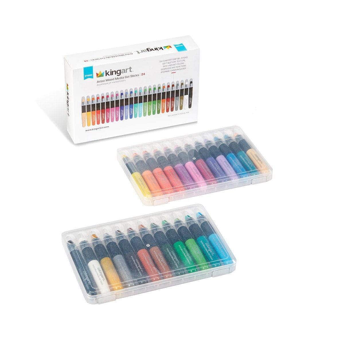 Mixed Media Gel Stick Crayons - 24 Colors - Starry Skies Austin