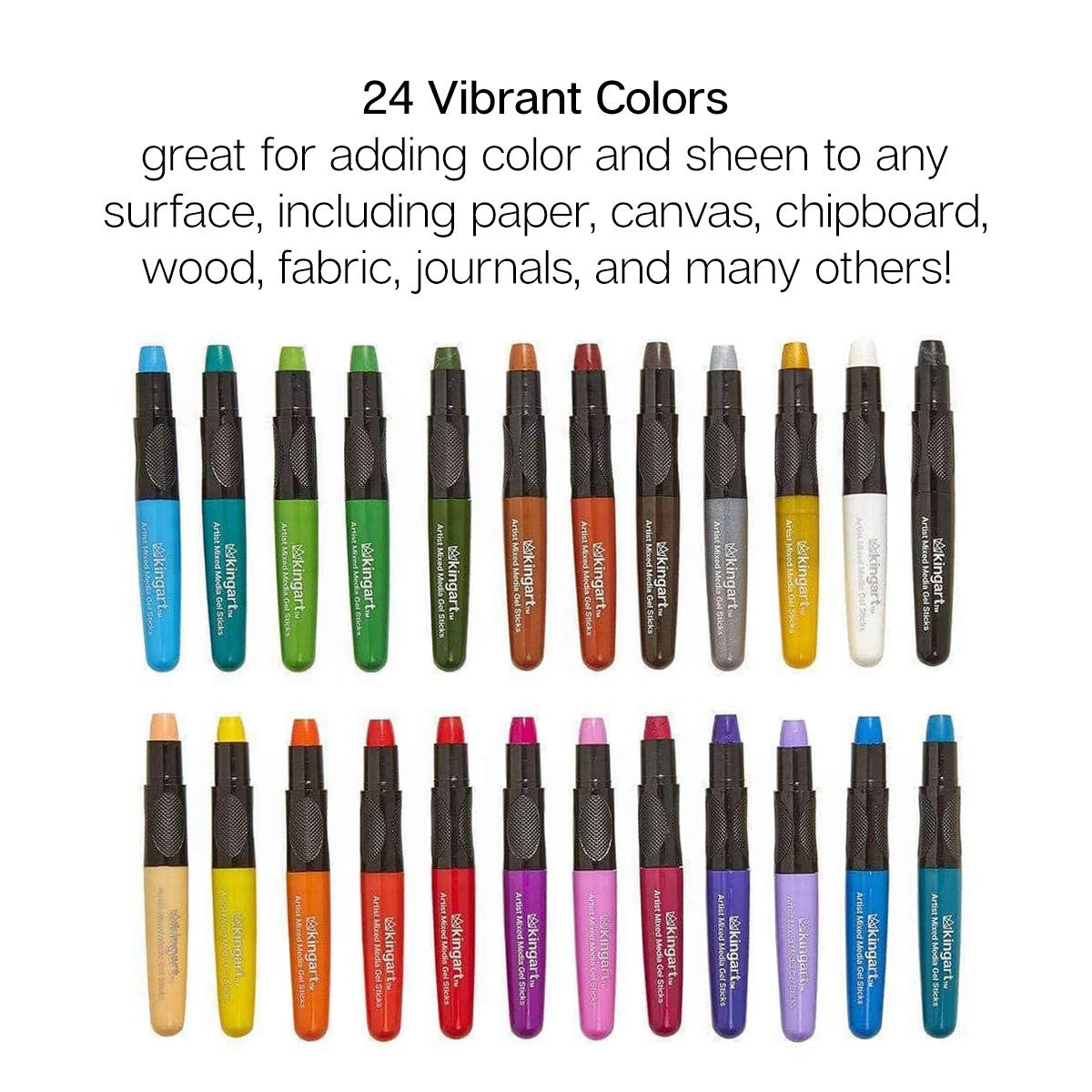 Mixed Media Gel Stick Crayons - 24 Colors - Starry Skies Austin