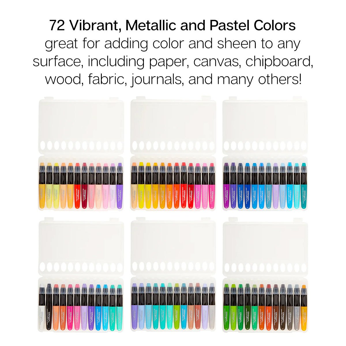 Mixed Media Gel Stick Crayons - 72 Colors - Starry Skies Austin