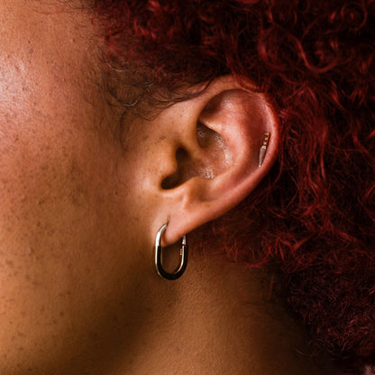 Mixed Metal Huggie Hoops - Starry Skies Austin