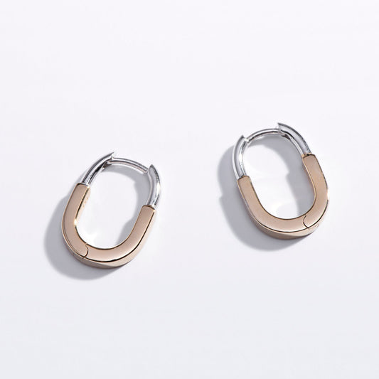 Mixed Metal Huggie Hoops - Starry Skies Austin