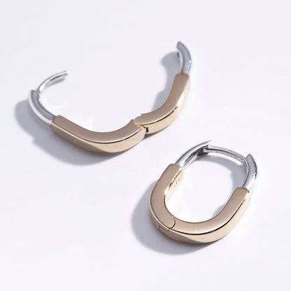 Mixed Metal Huggie Hoops - Starry Skies Austin