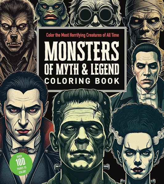 Monsters of Myth and Legend Coloring Book: Color the Most Horrifying Creatures of All Time - Over 100 Pages to Color! (Chartwell Coloring Books) by Editors of Chartwell Books - Starry Skies Austin