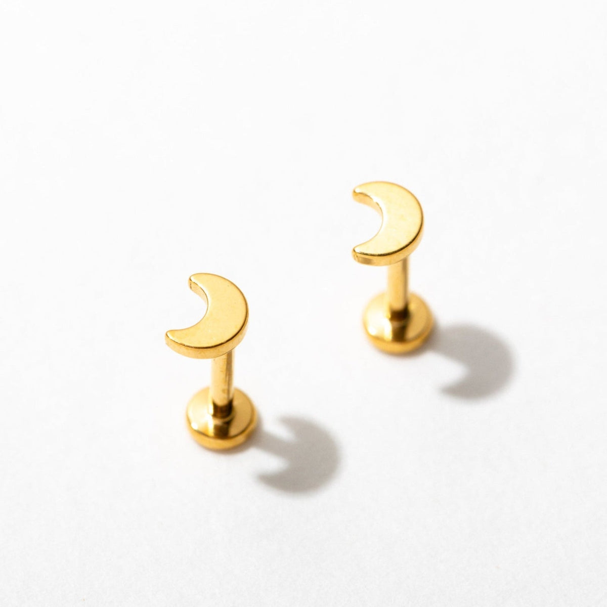 Moon Flat Back Studs - Starry Skies Austin