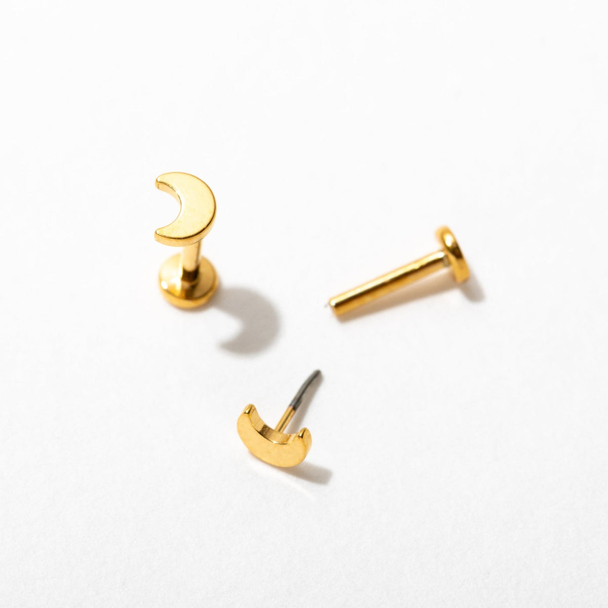Moon Flat Back Studs - Starry Skies Austin