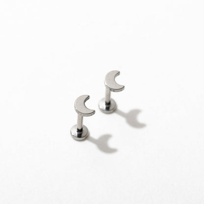 Moon Flat Back Studs - Starry Skies Austin