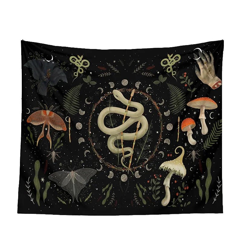 Moon Phase Black Tapestries - Starry Skies Austin