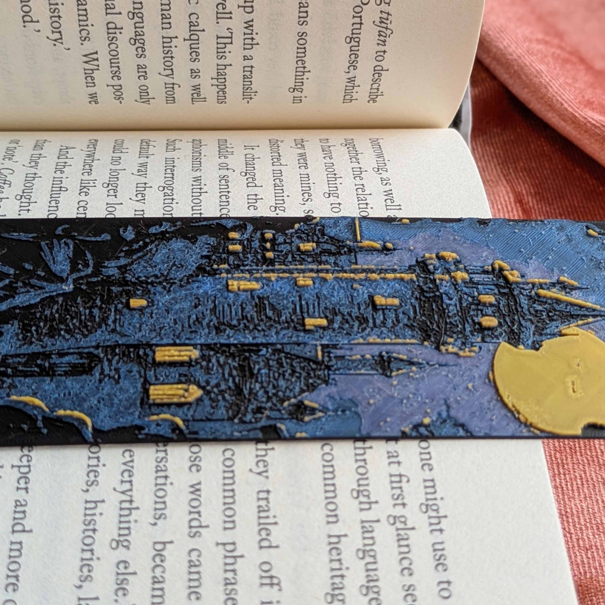 Moonlit Castle II Art Bookmark Fantasy Reader Gift - Starry Skies Austin