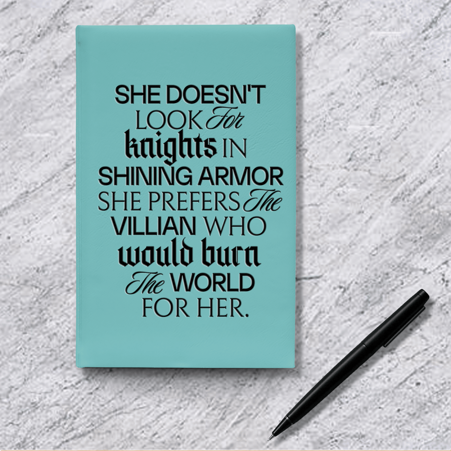 Morally Grey Lover Vegan Leather Journal - Starry Skies Austin
