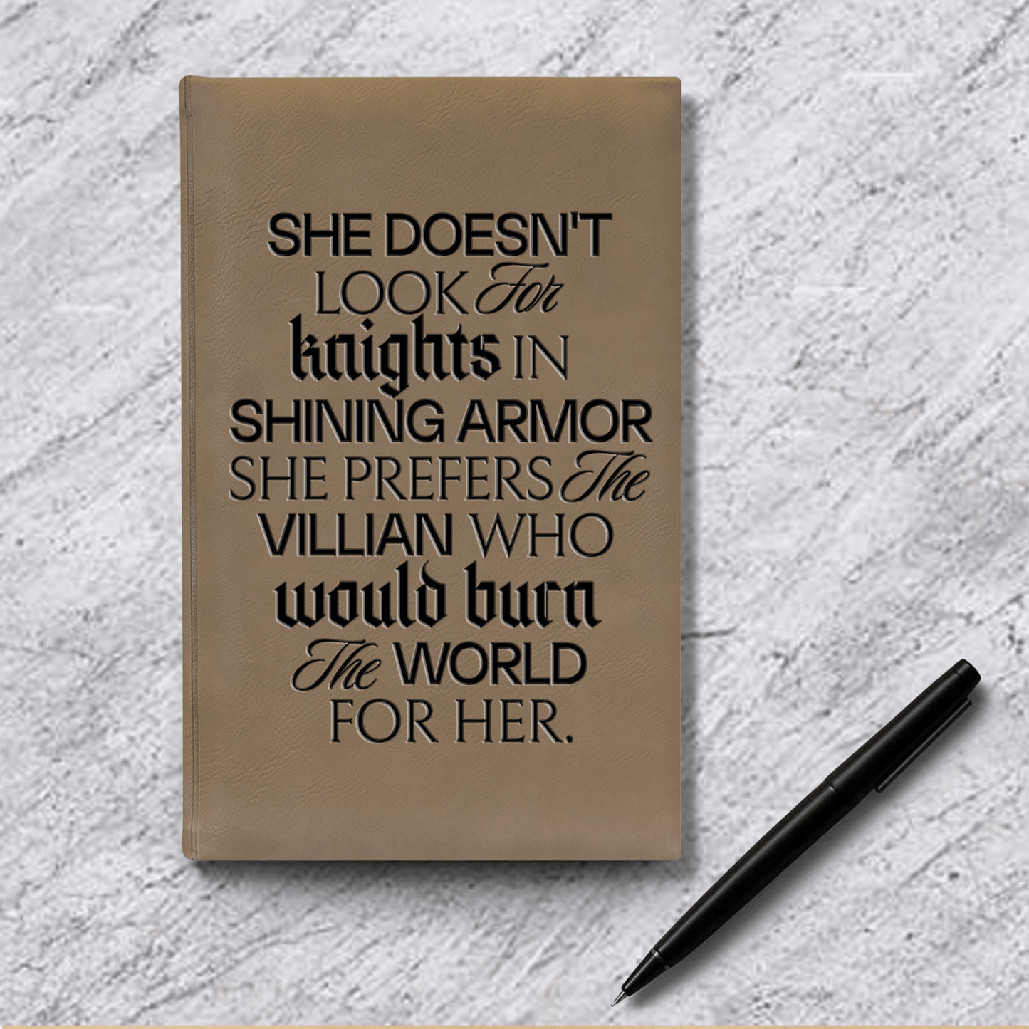 Morally Grey Lover Vegan Leather Journal - Starry Skies Austin