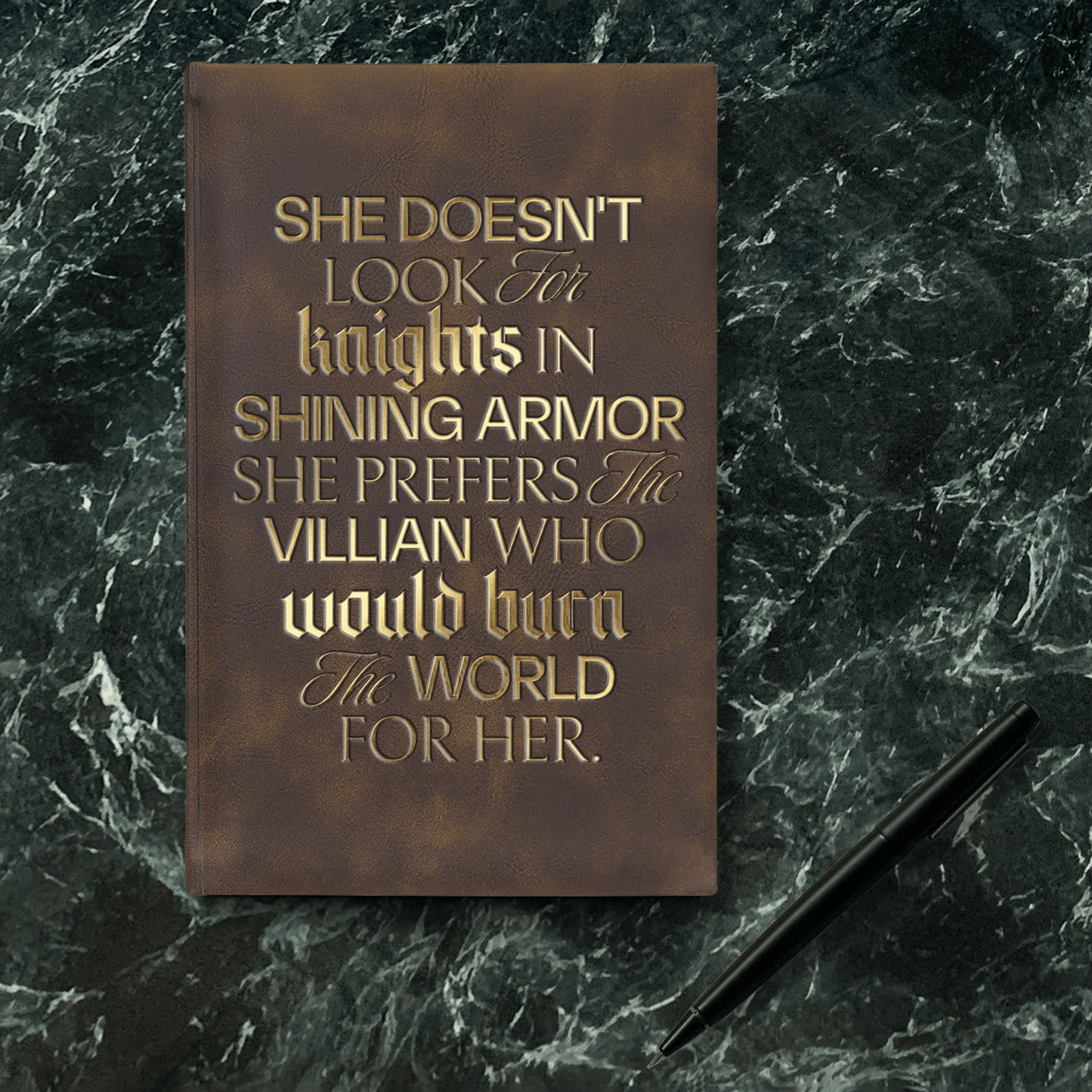 Morally Grey Lover Vegan Leather Journal - Starry Skies Austin