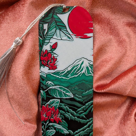 Mount Fuji Art Bookmark 2x6 Reader Gift - Starry Skies Austin