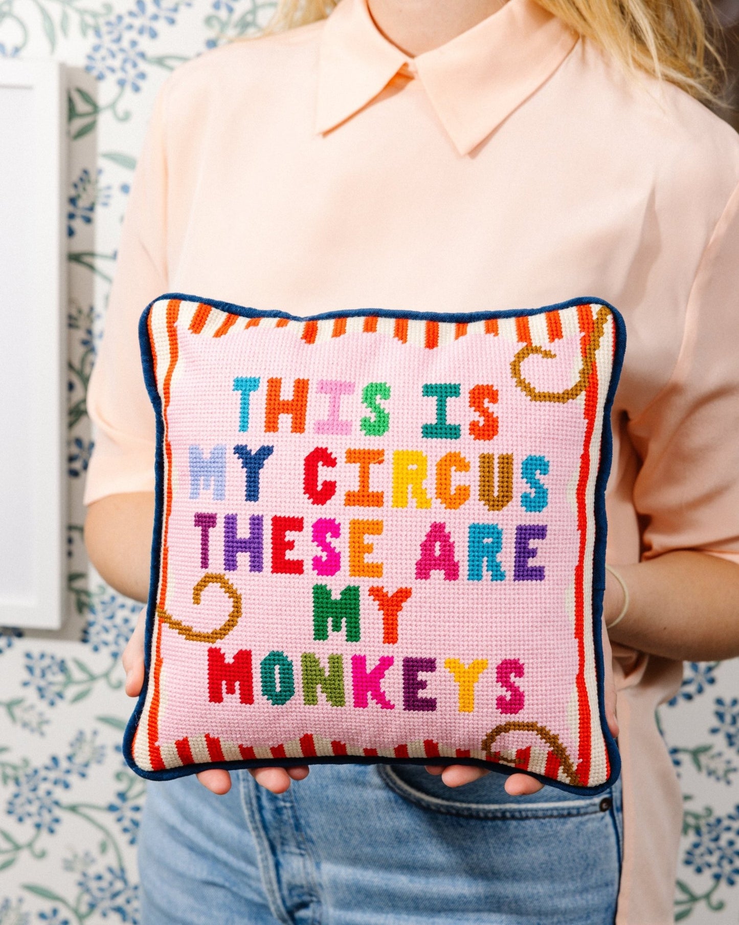 My Circus Needlepoint Pillow - Starry Skies Austin