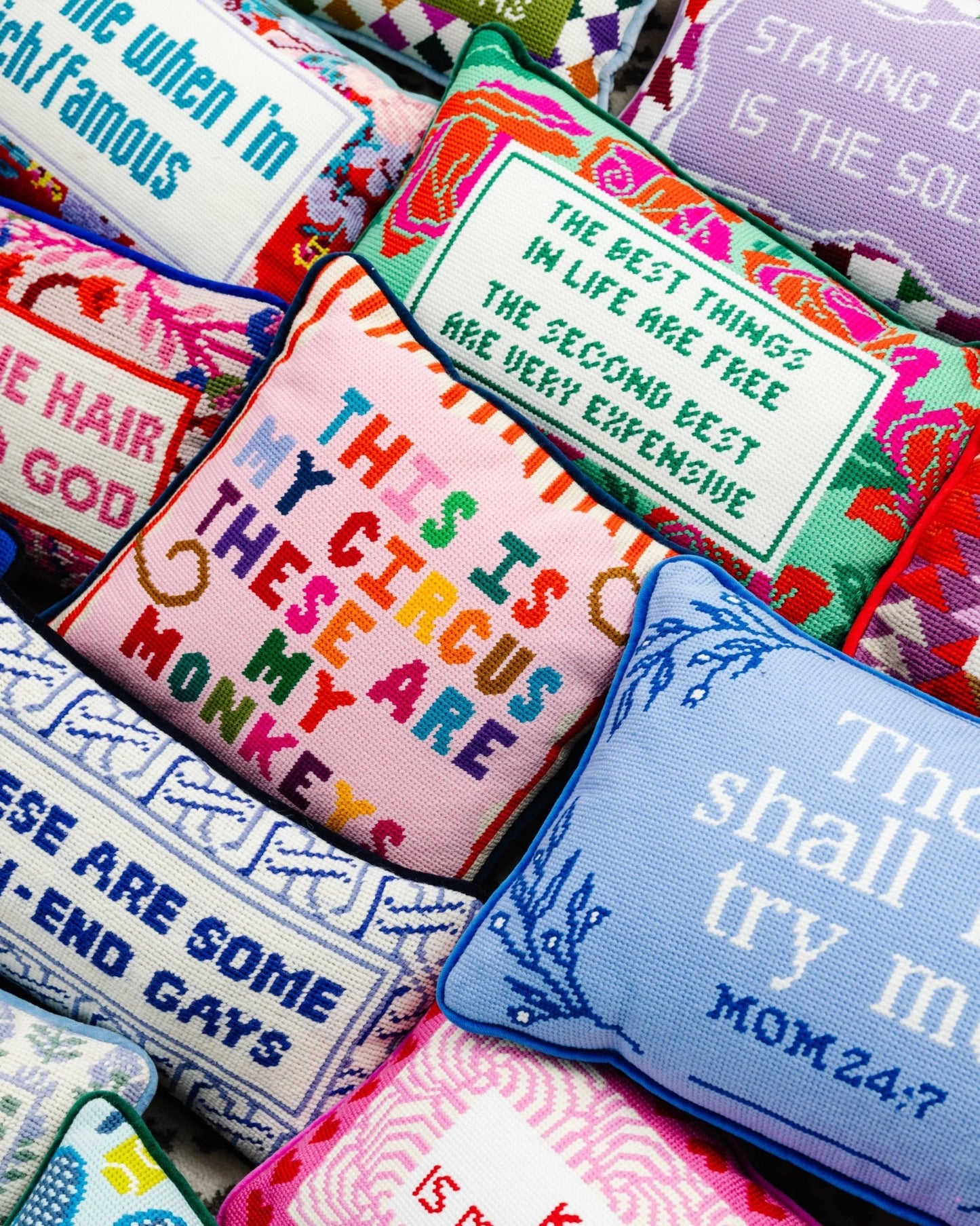 My Circus Needlepoint Pillow - Starry Skies Austin