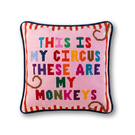 My Circus Needlepoint Pillow - Starry Skies Austin