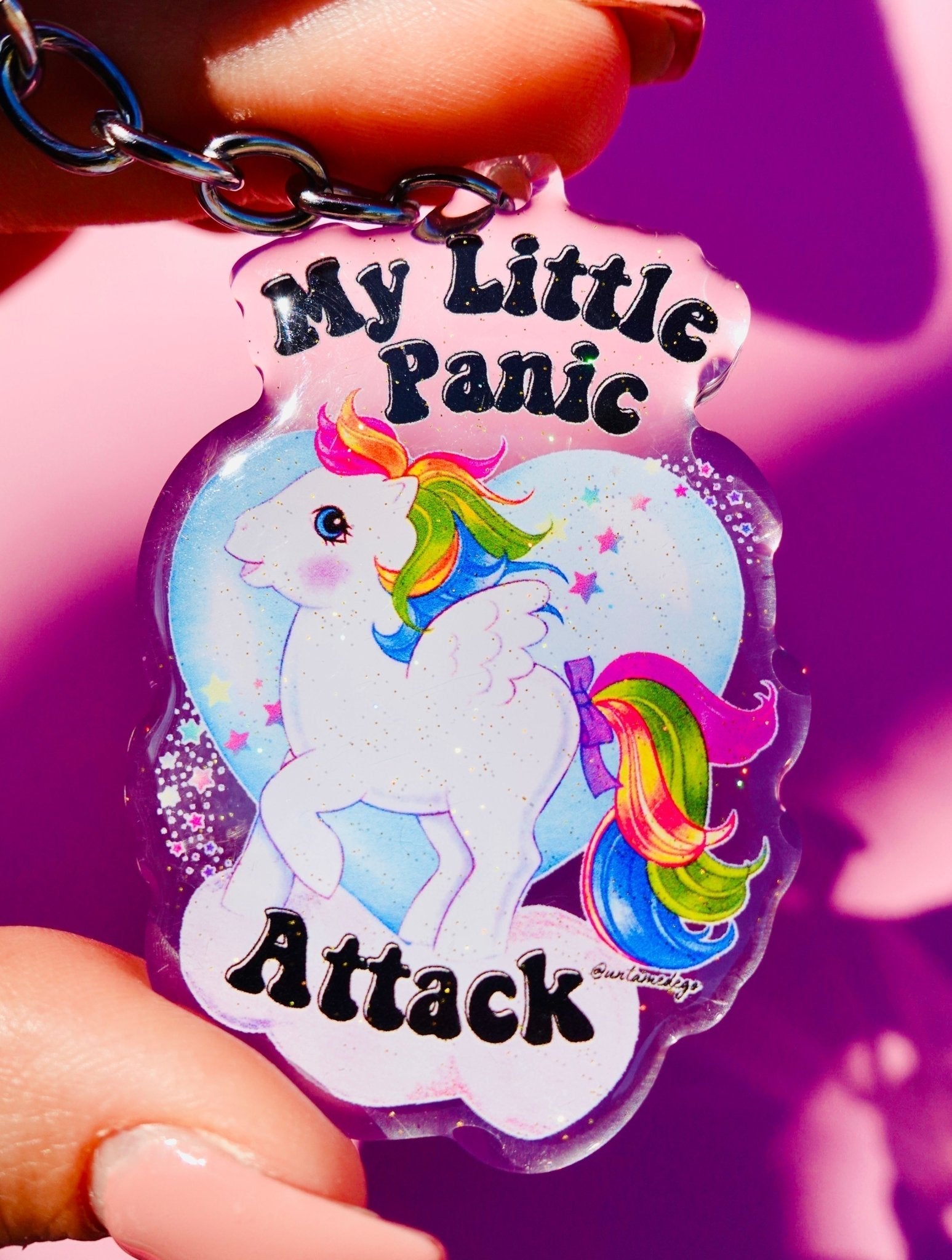 My Little Panic Attack Acrylic Keychain - Starry Skies Austin
