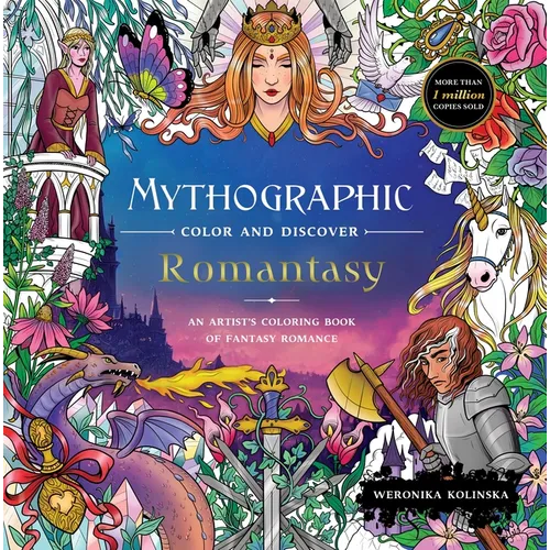 Mythographic Color and Discover: Romantasy: An Artist's Coloring Book of Fantasy Romance - Paperback - Starry Skies Austin