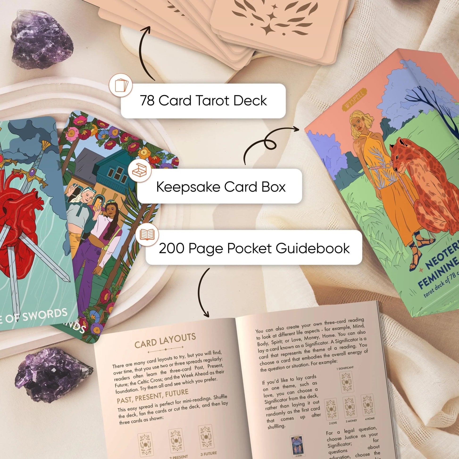 Neoteric Feminine Tarot Deck Set - Starry Skies Austin