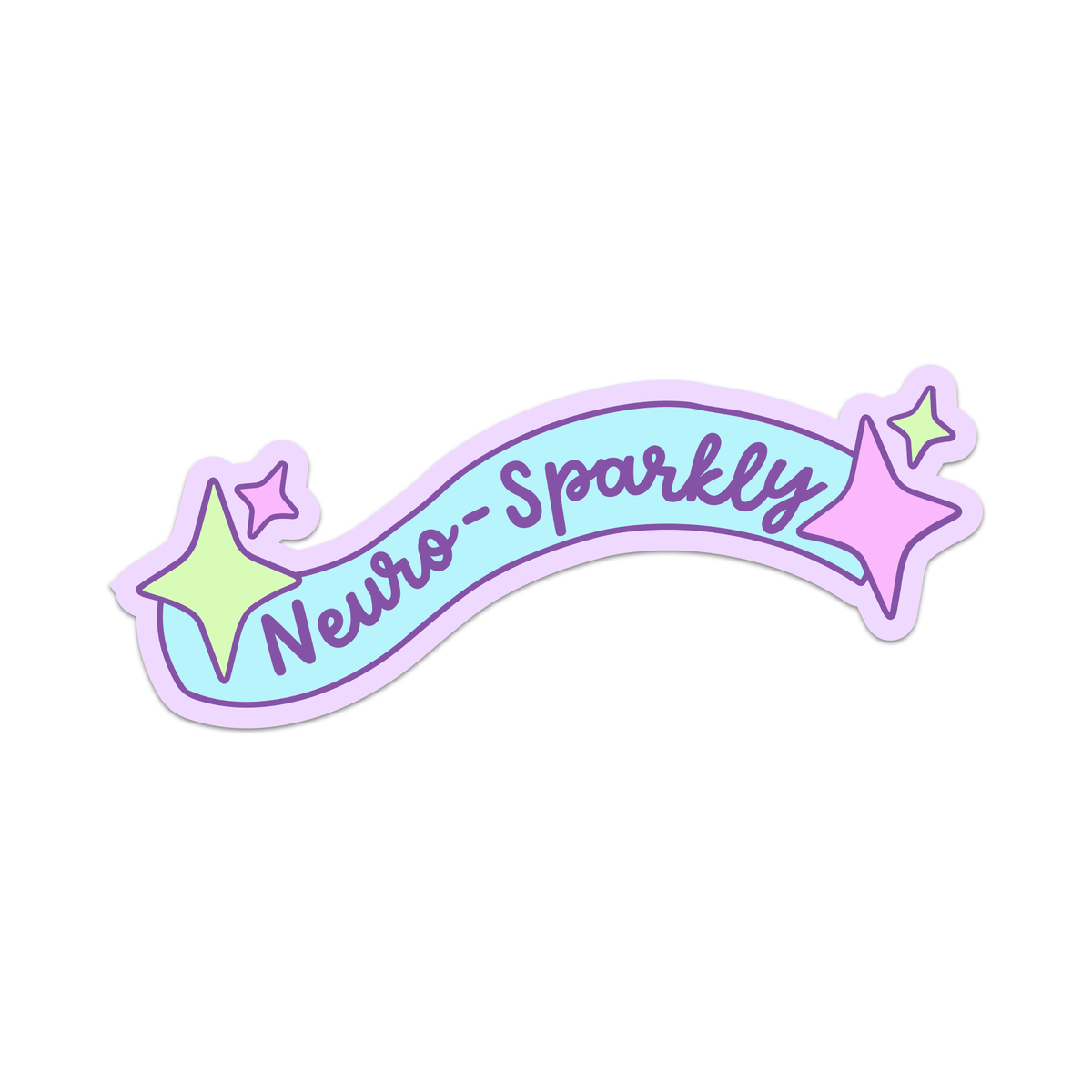 Neuro-Sparkly Vinyl Sticker - Starry Skies Austin