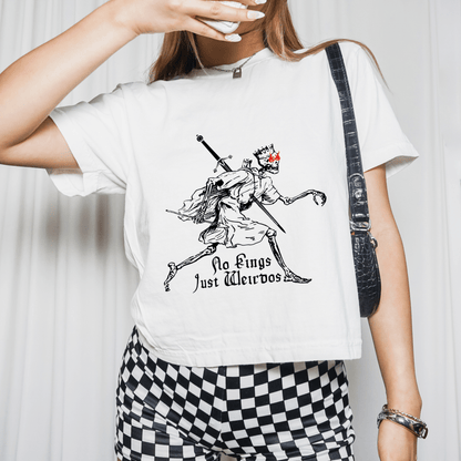 No Kings Just Weirdos Graphic Crop Tee - Starry Skies Austin