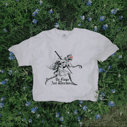 No Kings Just Weirdos Graphic Crop Tee - Starry Skies Austin