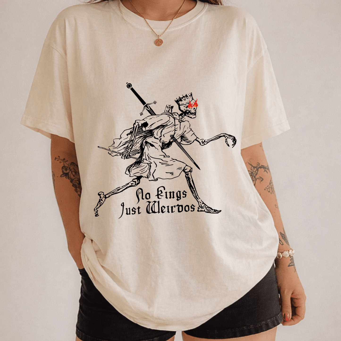 No Kings Just Wierdos Graphic Tee - Starry Skies Austin