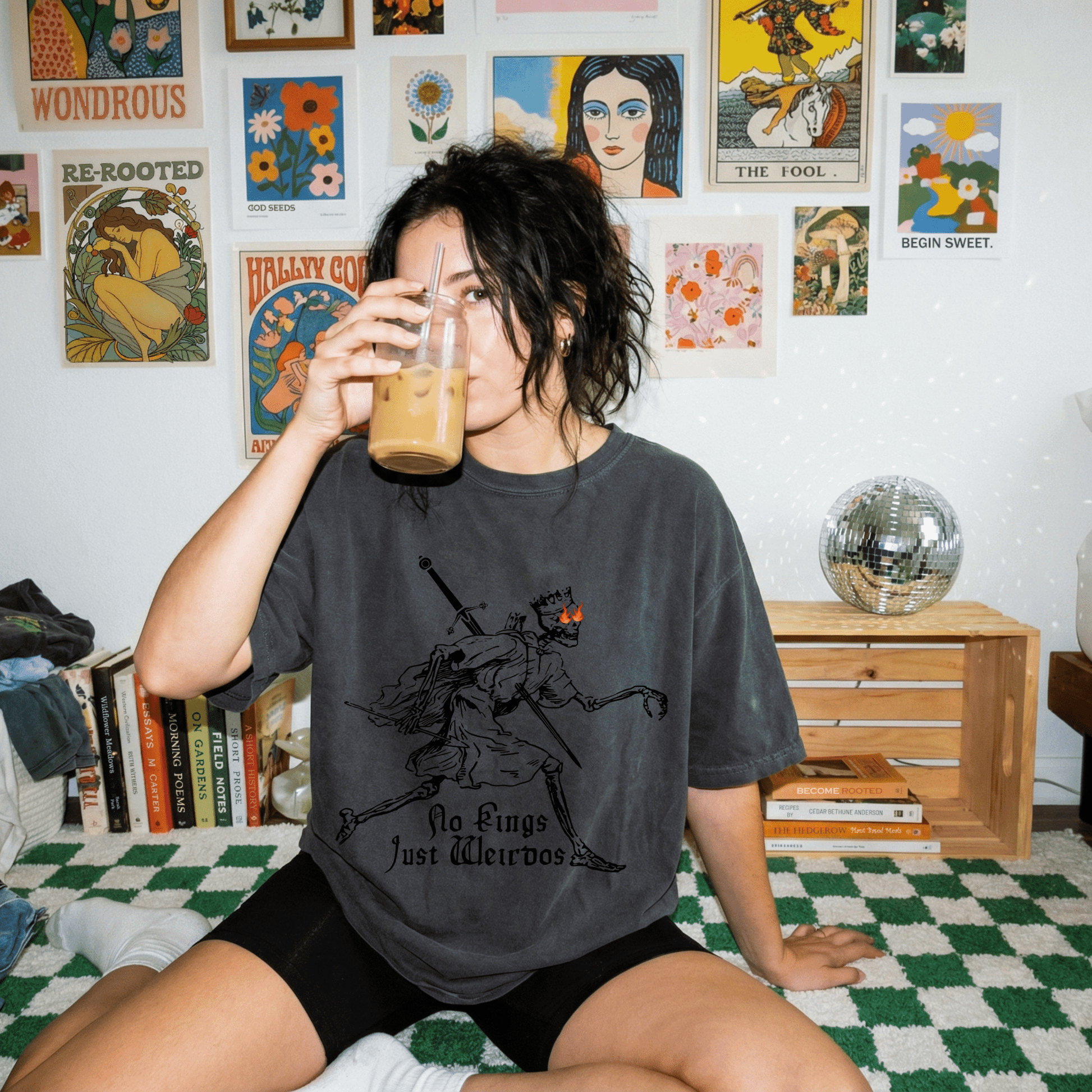 No Kings Just Wierdos Graphic Tee - Starry Skies Austin