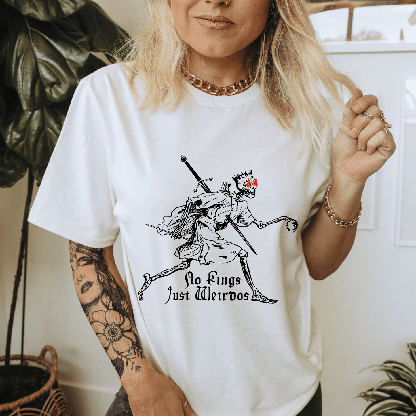 No Kings Just Wierdos Graphic Tee - Starry Skies Austin