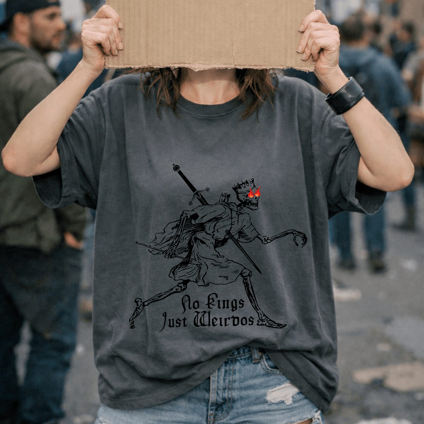 No Kings Just Wierdos Graphic Tee - Starry Skies Austin