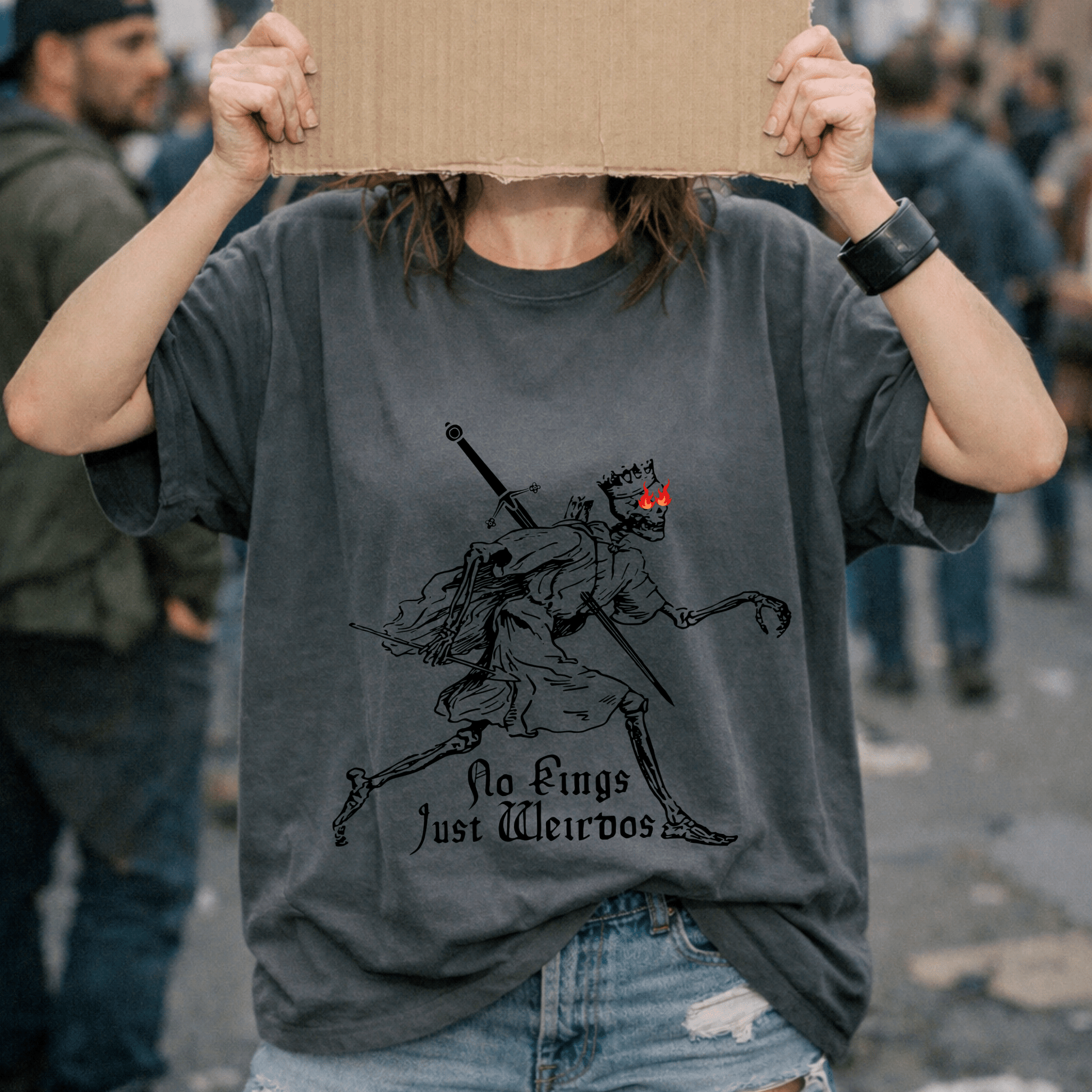 No Kings Just Wierdos Graphic Tee - Starry Skies Austin