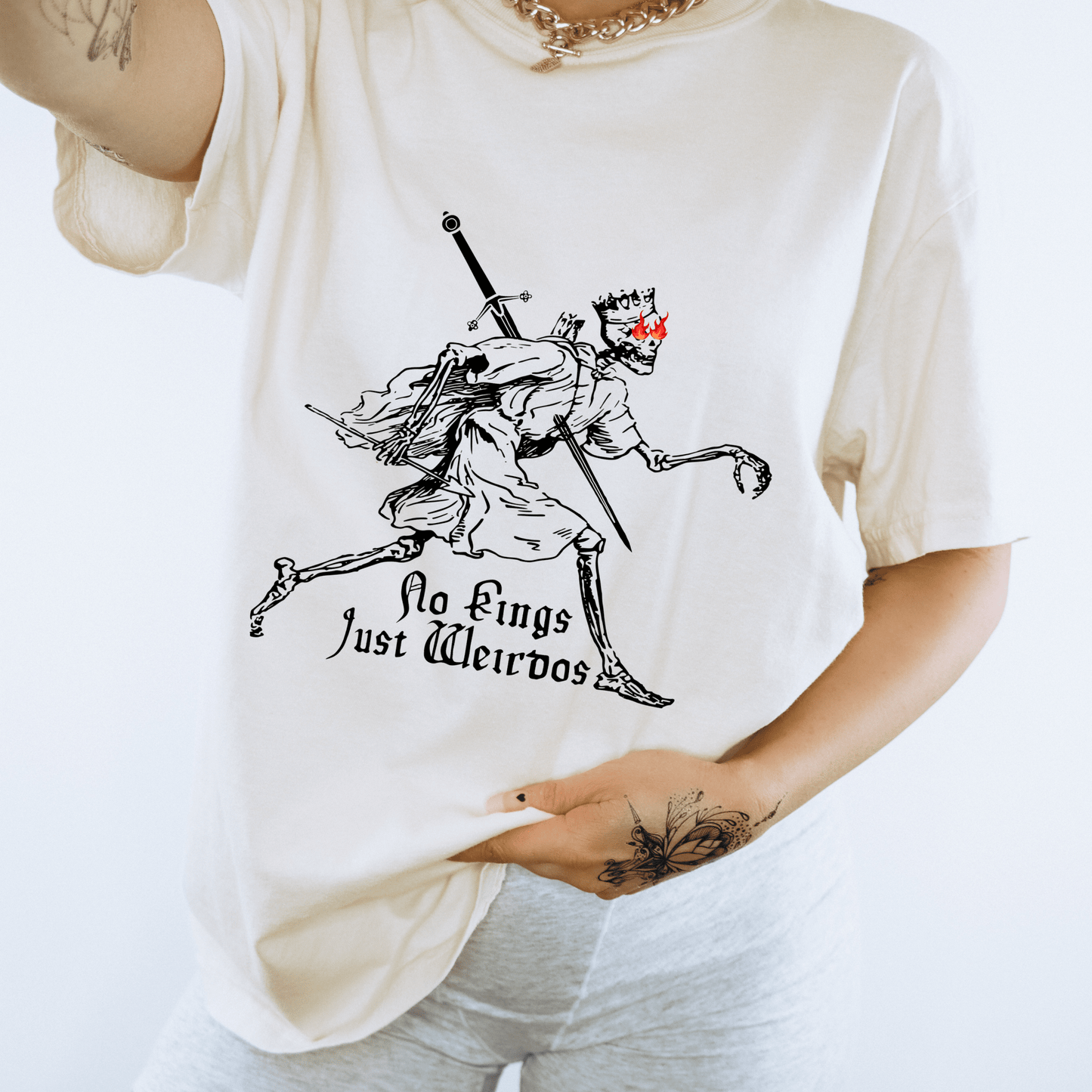 No Kings Just Wierdos Graphic Tee - Starry Skies Austin
