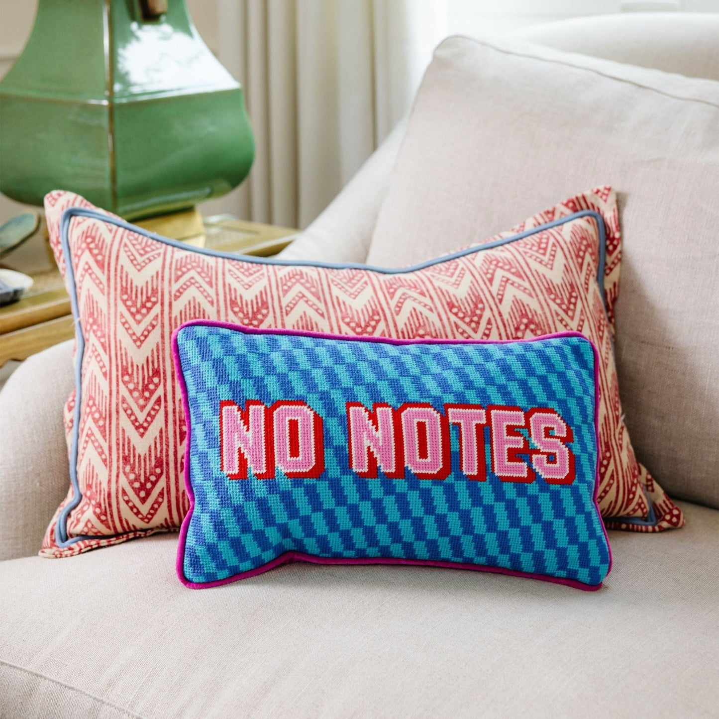 No Notes Needlepoint Pillow - Starry Skies Austin
