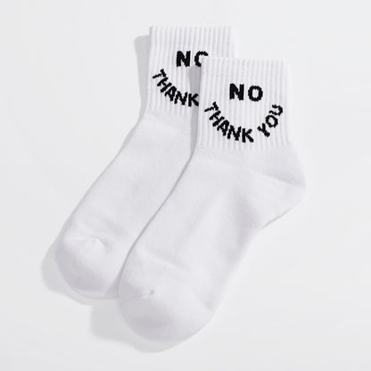 No Thank You Quarter Crew Socks - Starry Skies Austin