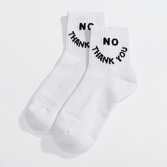 No Thank You Quarter Crew Socks - Starry Skies Austin