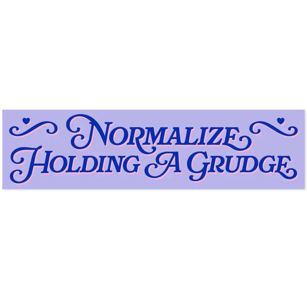 "Normalize Holding a Grudge" Long Sticker - Starry Skies Austin