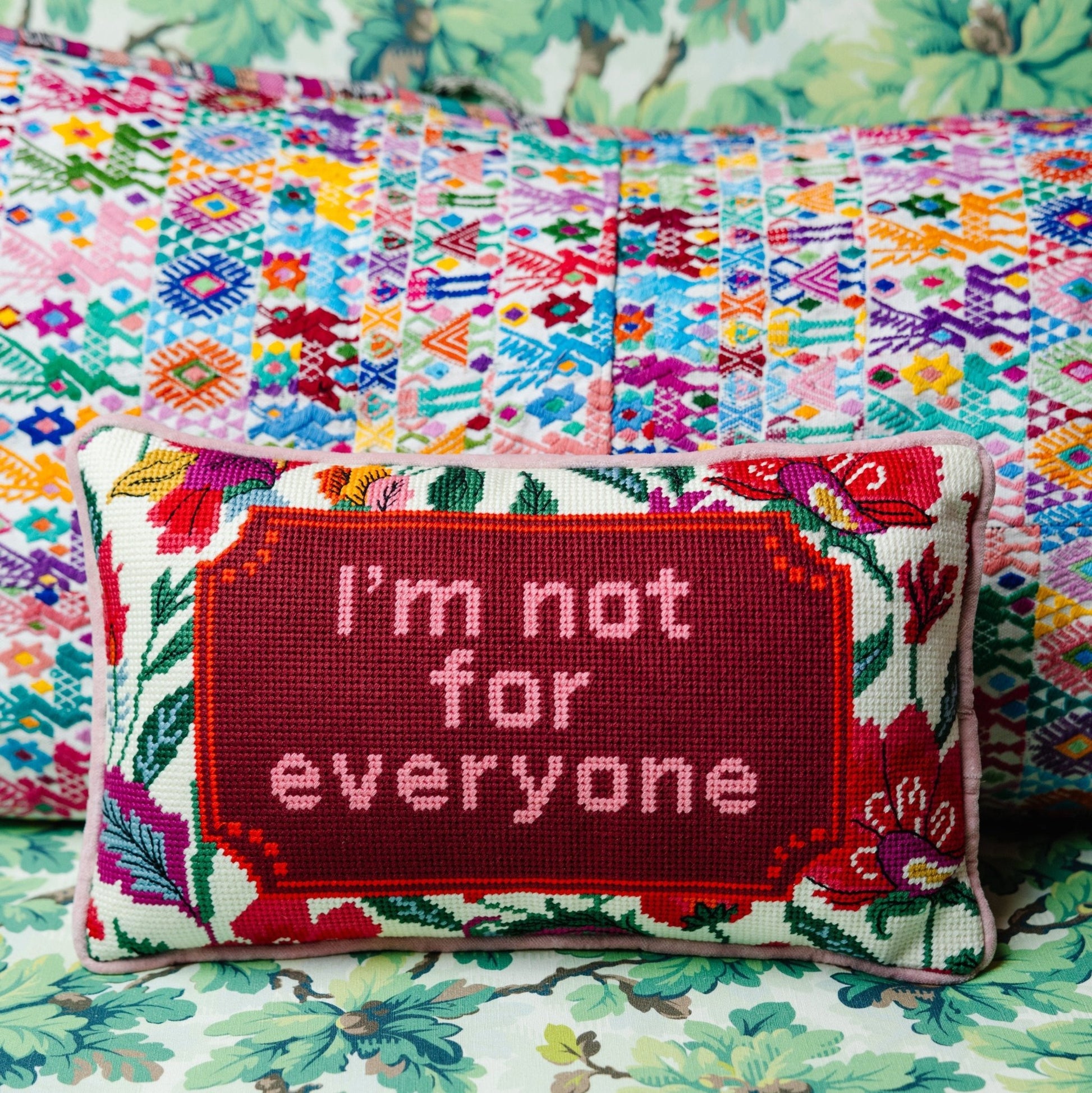 Not For Everyone Needlepoint Pillow - Starry Skies Austin