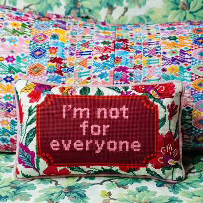Not For Everyone Needlepoint Pillow - Starry Skies Austin