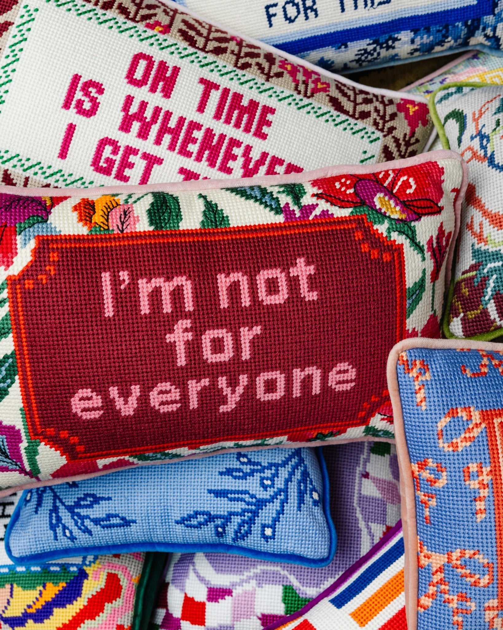 Not For Everyone Needlepoint Pillow - Starry Skies Austin