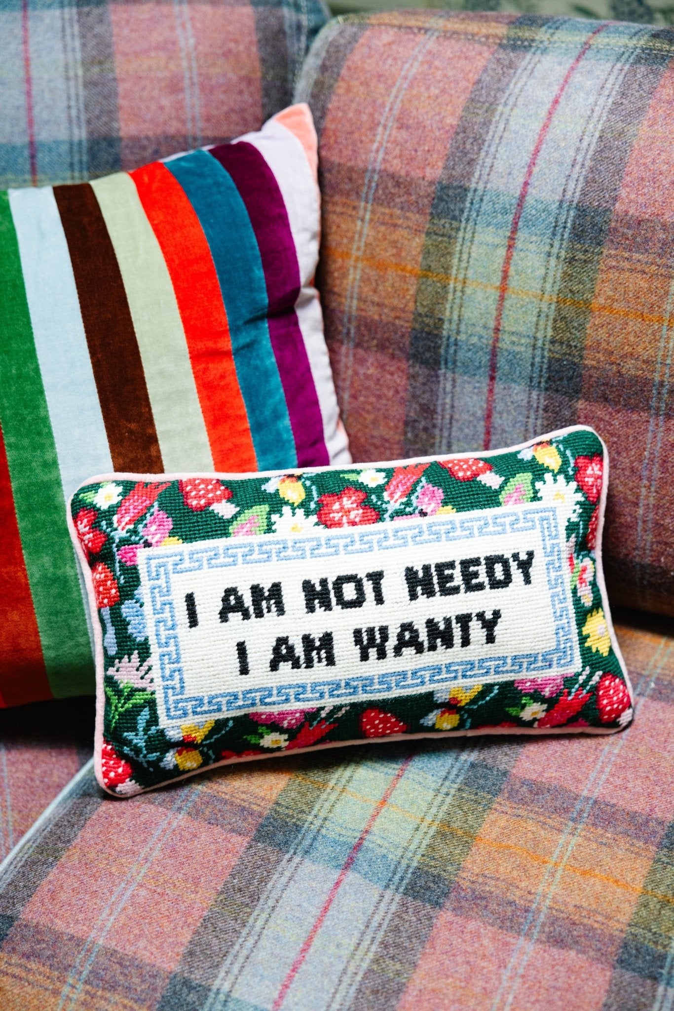 Not Needy Needlepoint Pillow - Starry Skies Austin