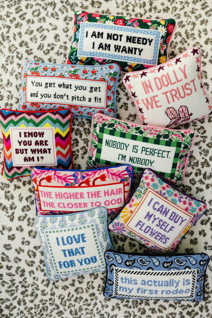 Not Needy Needlepoint Pillow - Starry Skies Austin