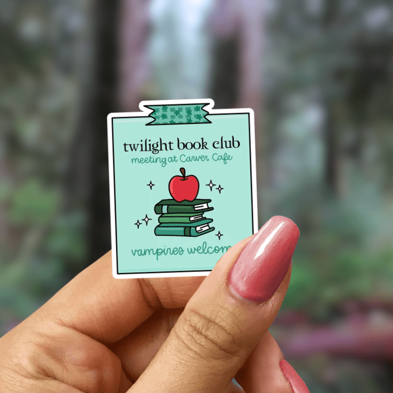 Note: Twilight Book Club, Vampires Welcome Star Sparkle Sticker - Starry Skies Austin