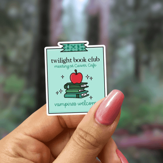 Note: Twilight Book Club, Vampires Welcome Star Sparkle Sticker - Starry Skies Austin