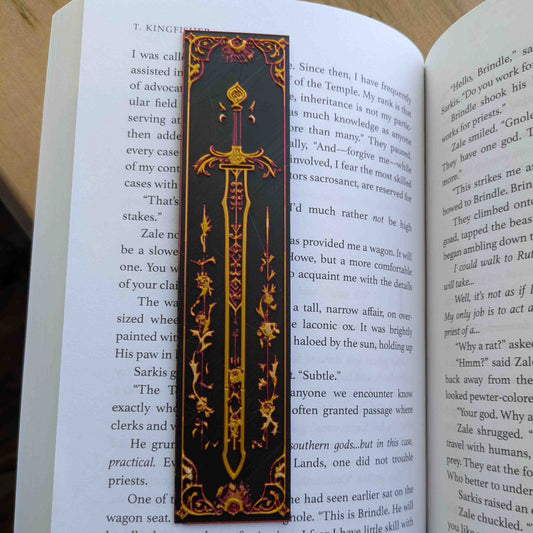 Obsidian Nocturne Celestial Gothic Sword Bookmark - Starry Skies Austin