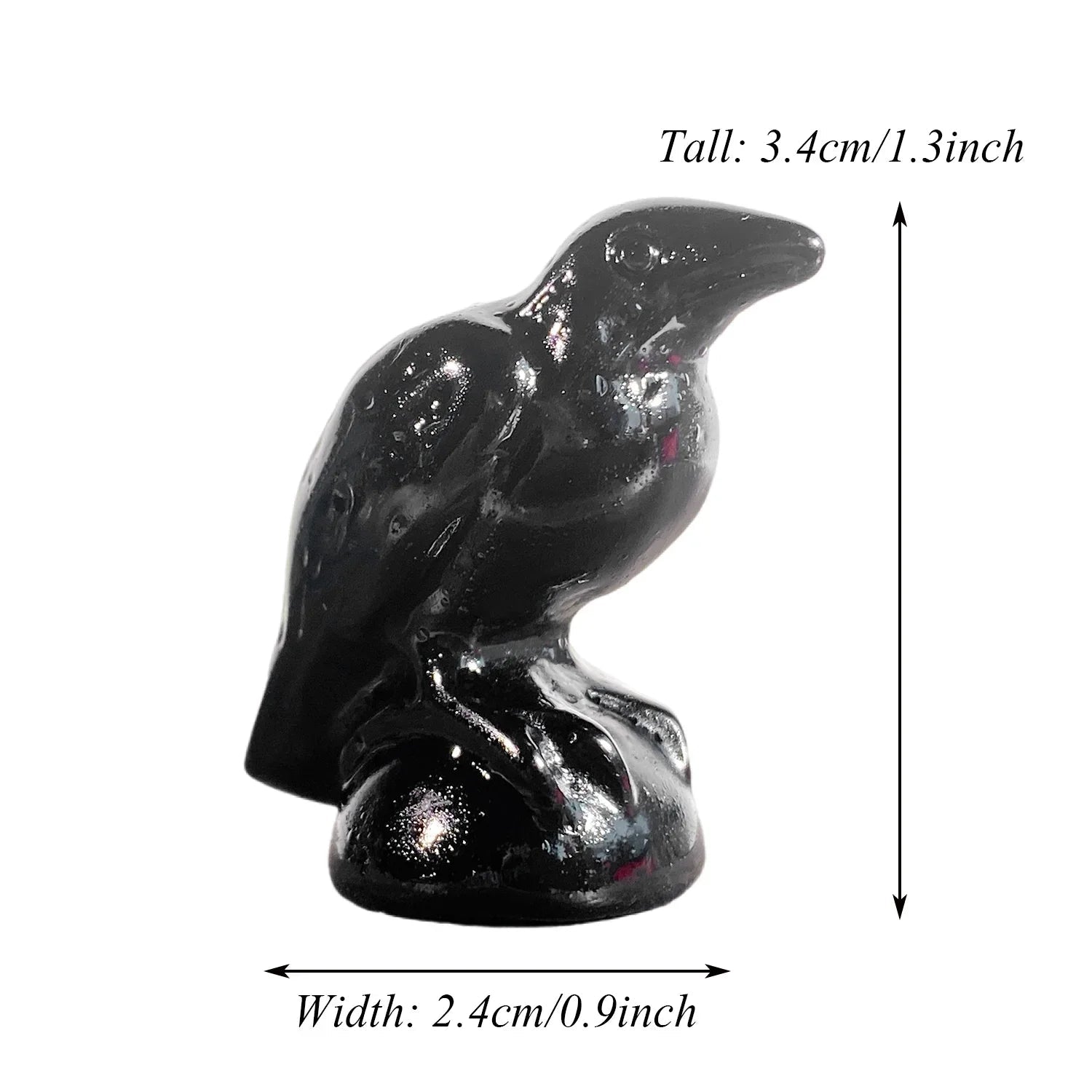 Obsidian Raven Statue - Starry Skies Austin