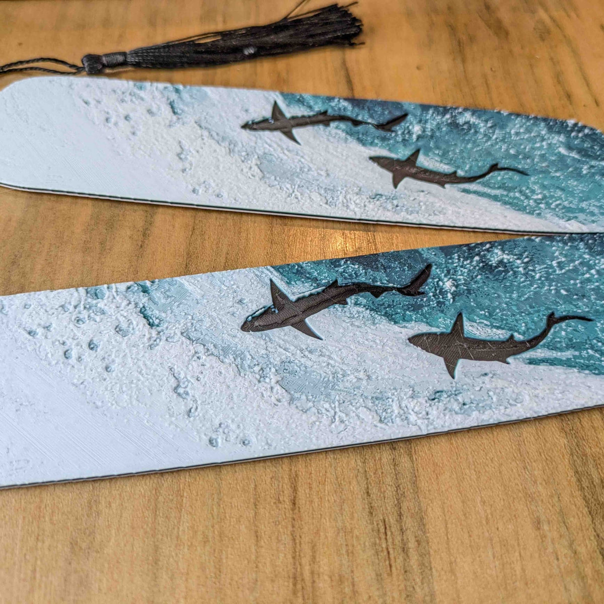 Ocean Depths Shark Art Bookmark Reader Gift - Starry Skies Austin